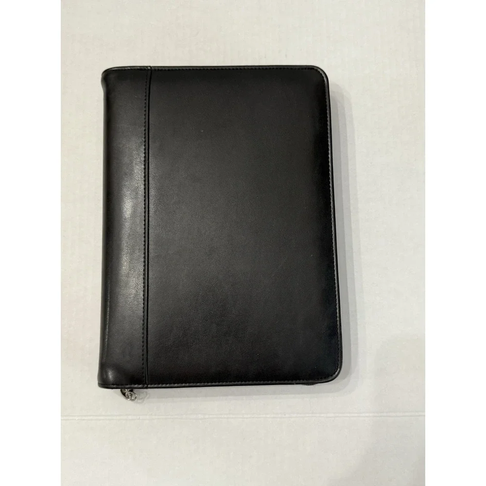 VTG Franklin Covey 365 Black Planner Zip Around 7 Ring Binder 10 X 8 Blank Pages